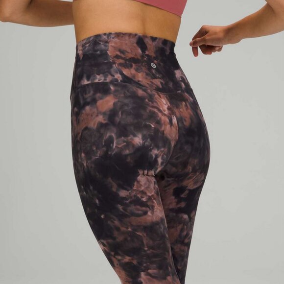 lululemon Align Leggings 28" Diamond Dye size 12 - Graphite Grey Pink Pastel - Picture 3 of 4